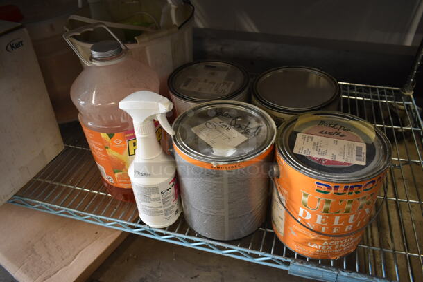 ALL ONE MONEY! Tier Lot of Various Items Including Poly Bucket and Metal Tins - Image 3 of 4