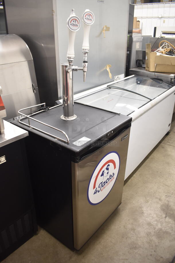 Kegco ZCK-163S Commercial Stainless Steel Beer Keg Cooler With 2-Tap Draft Tower. 115V. Tested and Working! - Image 2 of 6