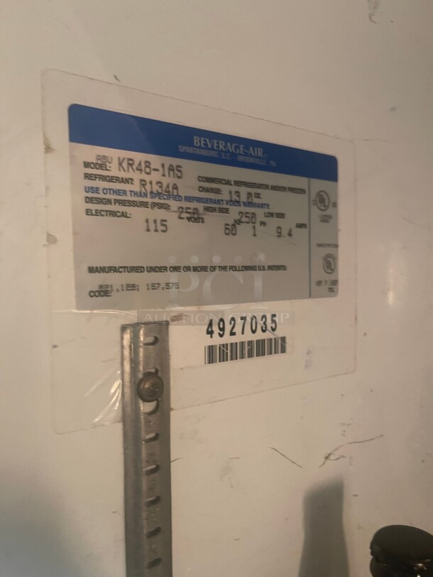 Working! Beverage Air Two Door Cooler 115 Volt NSF Tested and Working! - Image 5 of 6