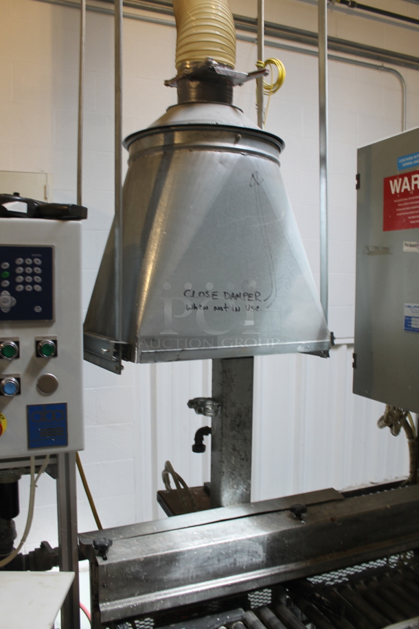 Neupak Metal Commercial Floor Style Weighmaster Filling Machine w/ Rolling Rod Conveyor Belt. BUYER MUST REMOVE. - Image 8 of 12