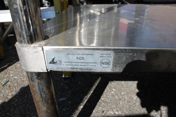 Stainless Steel Table w/ Back Splash and Under Shelf. - Image 5 of 5