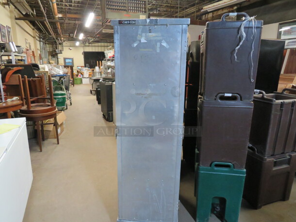 One Crescor Aluminum 1 Door Speed Rack On Casters. 21X28X70