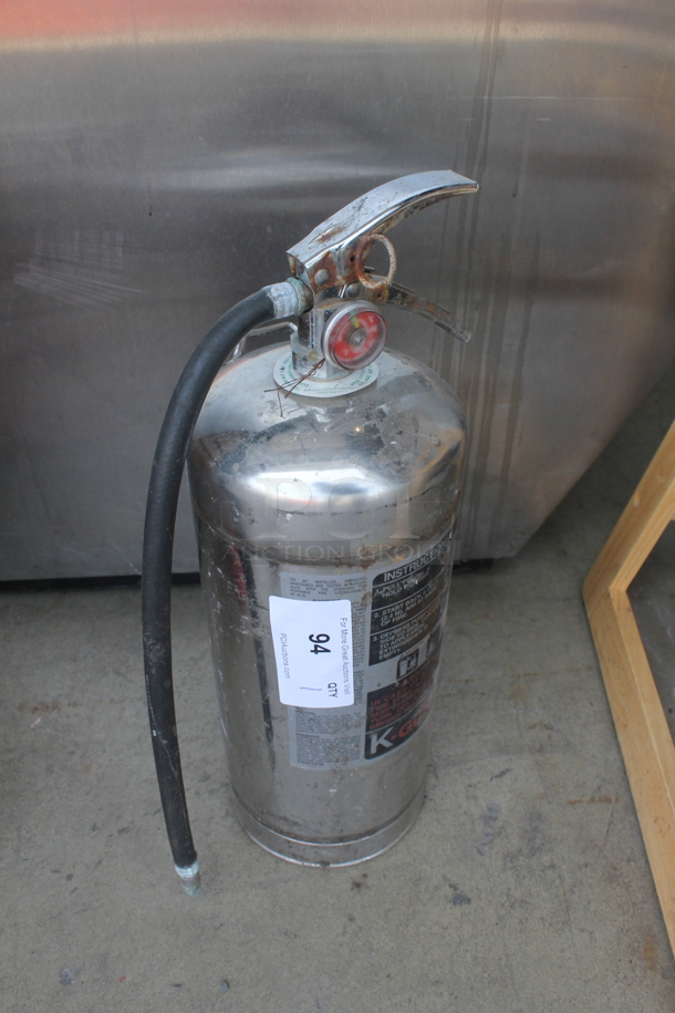 K Guard Wet Chemical Fire Extinguisher. Buyer Must Pick Up - We Will Not Ship This Item. 