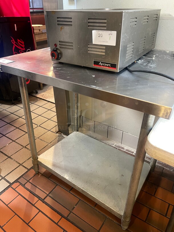Clean! RJ  Spec Line 36 inch x 30 inch 14 Gauge Stainless Steel Commercial Work Table with Undershelf NSF  - Image 3 of 7