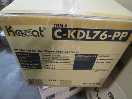 One Box Of Karat 4oz Lid. 