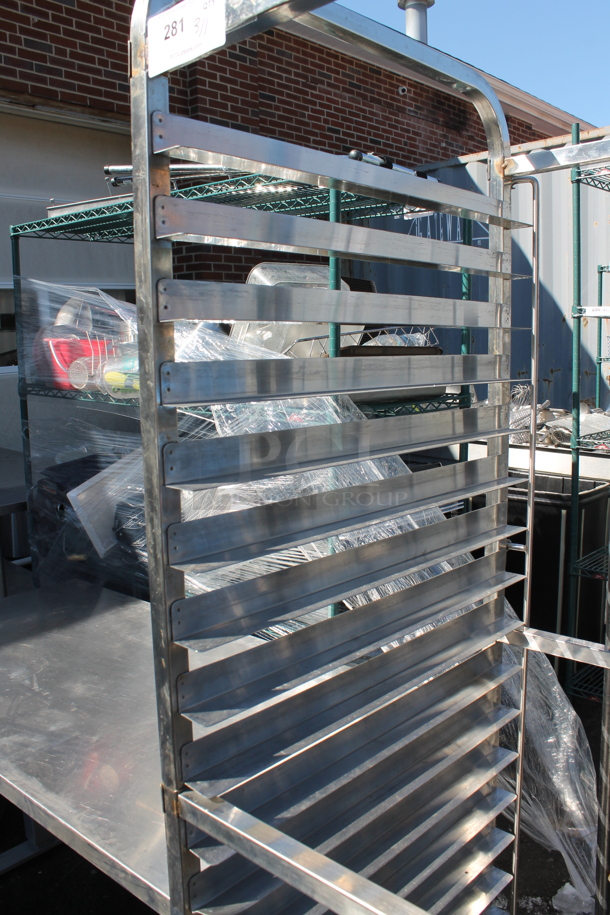 Metal Commercial Pan Transport Rack on Commercial Casters. - Image 2 of 2