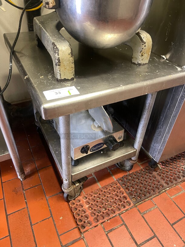 Commercial Heavy Duty Stainless Steel Mixer stand on Wheels NSF - Image 1 of 5