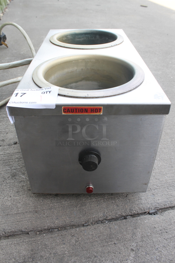 Nemco 6120-SUB Stainless Steel Commercial Countertop 2 Well Food Warmer. 120 Volts, 1 Phase. Tested and Working! - Image 1 of 4