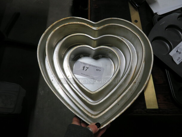 One Set Of Heart Shaped Cake Pans. - Image 1 of 1