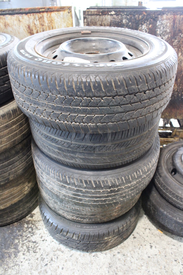 5 Various Tires Including Firestone FR710 R215/60R16. Includes 26x9x26. 5 Times Your Bid!