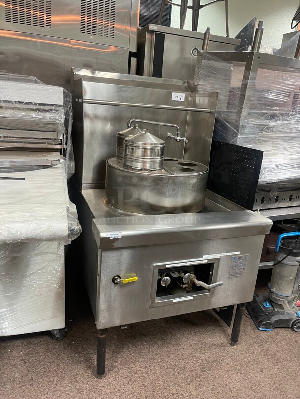 Barley Used! Commercial Heavy Duty Single Wok Natural Gas NSF Tested and Working! - Image 2 of 10