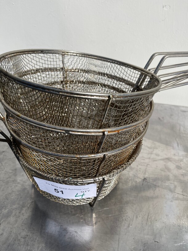 Commercial Round Frying Baskets NSF