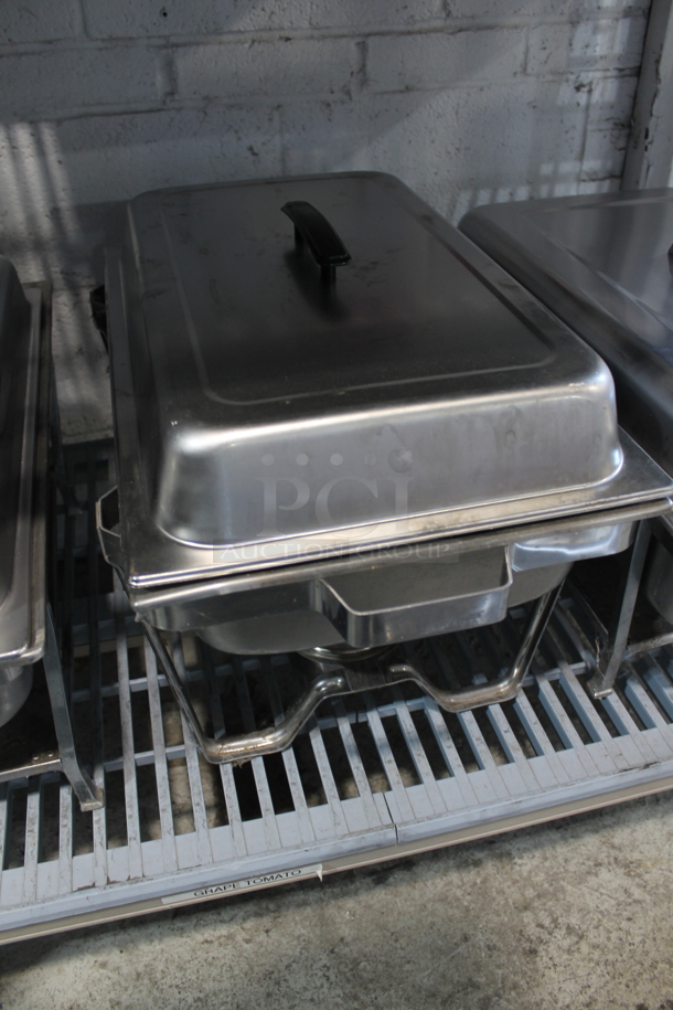 ALL ONE MONEY! Lot of 3 Metal Chafing Dishes w/ Drop In and Lid - Image 2 of 4
