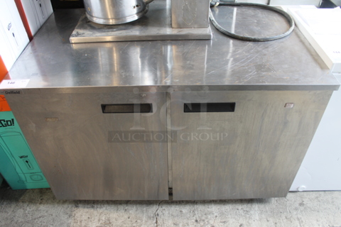 2011 Delfield UC4048-STAR Stainless Steel Commercial 2 Door Undercounter Cooler on Commercial Casters. 115 Volts, 1 Phase. Tested and Working!