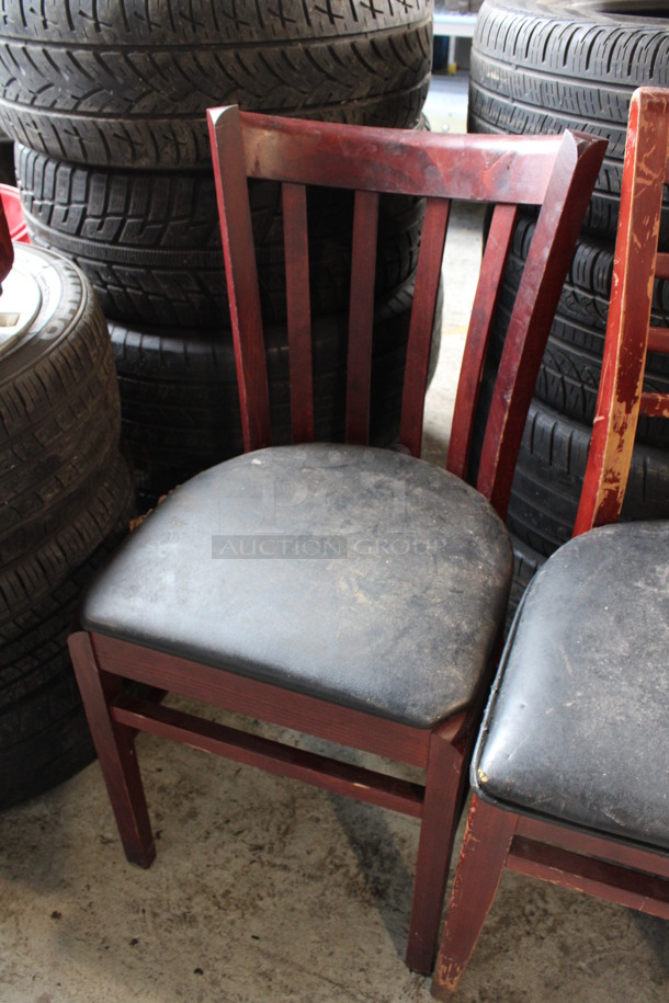 4 Wooden Dining Chairs. 17x17x33, 17x17x35. 4 Times Your Bid! - Image 2 of 4