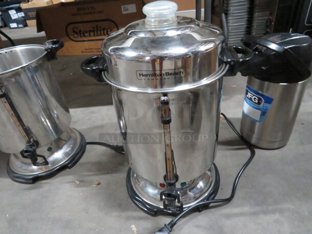 One Hamilton Beach Coffee Urn/Percolator. #55060 - Image 1 of 1