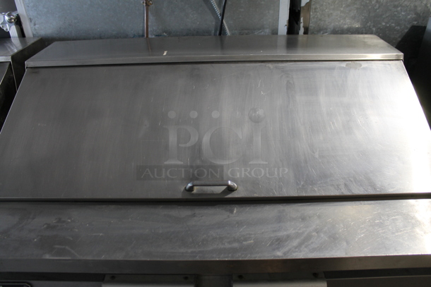 2013 Leader ESLM48S/C Stainless Steel Commercial Sandwich Salad Prep Table Bain Marie Mega Top. Tested and Working! - Image 4 of 6