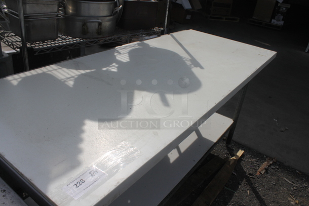 Stainless Steel Table w/ Cover and Undershelf - Image 2 of 6