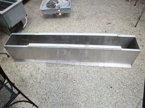 One Stainless Steel Wall Mount Double Shelf, With 2 Ticket Rails Attached.  72X12X19 - Image 1 of 2