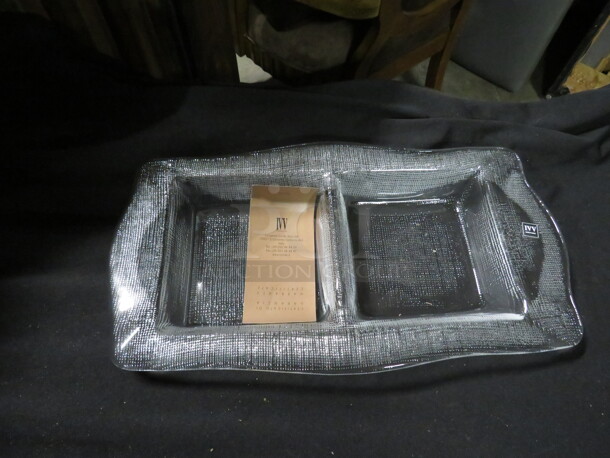 NEW IVV Glass Serving Tray. 16X9