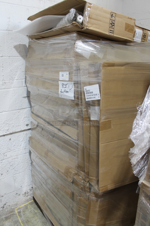 PALLET LOT of 44 BRAND NEW IN BOX! Service Ideas ADISPWSTD 27 oz Gel Soap and Hand Sanitizer Dispenser w/ Floor Stand - 53"H, White. 44 Times Your Bid! - Image 2 of 5