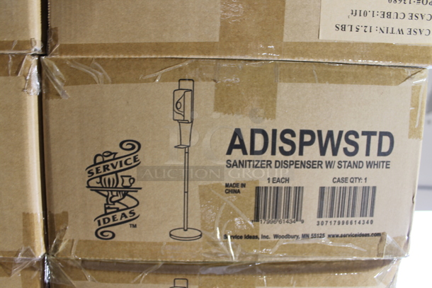 PALLET LOT of 44 BRAND NEW IN BOX! Service Ideas ADISPWSTD 27 oz Gel Soap and Hand Sanitizer Dispenser w/ Floor Stand - 53"H, White. 44 Times Your Bid! - Image 5 of 5