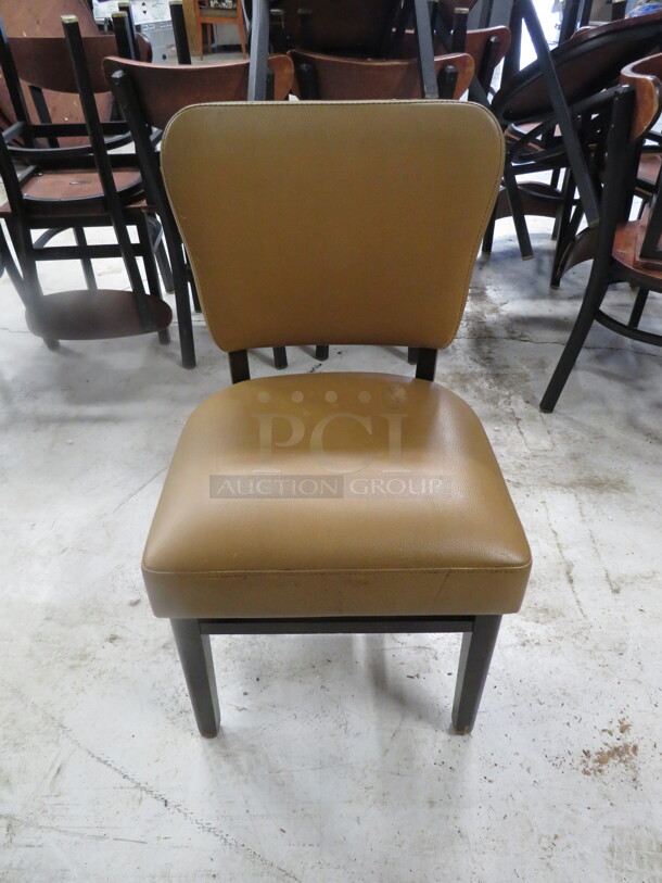 Wooden Chair With Cushioned Seat And Back. 2XBID
