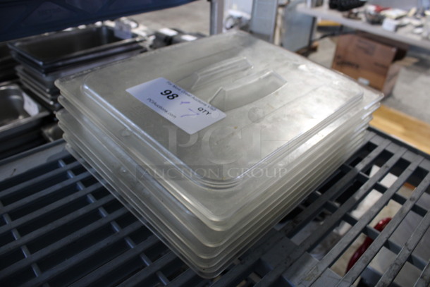 ALL ONE MONEY! Lot of 7 Clear Poly 1/2 Size Drop In Bin Lids! - Image 2 of 2