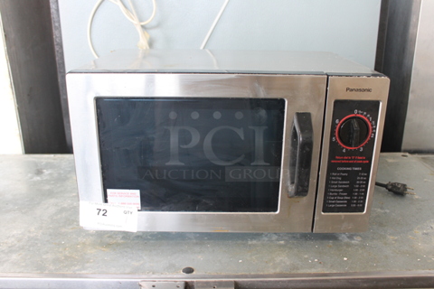 2013 Panasonic NE-1022F Stainless Steel Commercial Countertop Microwave Oven. 120 Volts, 1 Phase.