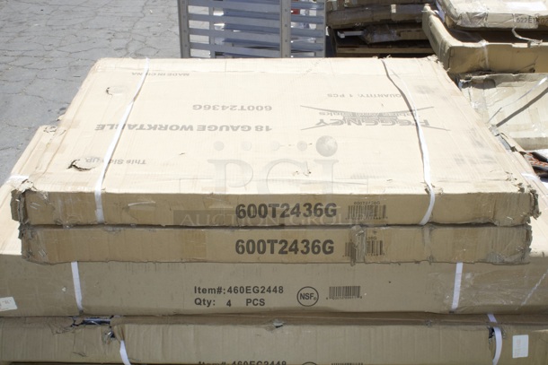 BRAND NEW SCRATCH & DENT! Regency 24" x 36" 18-Gauge 304 Stainless Steel Commercial Work Table with Galvanized Legs and Undershelf. IN THE BOX! 2x Your Bid - Image 2 of 2