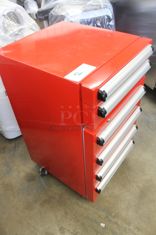 BRAND NEW SCRATCH AND DENT! Whynter TBR-185SR Metal Portable 1.8 cu.ft. Tool Box Refrigerator with 2 Drawers. 115 Volts, 1 Phase. Tested and Working! - Image 2 of 7