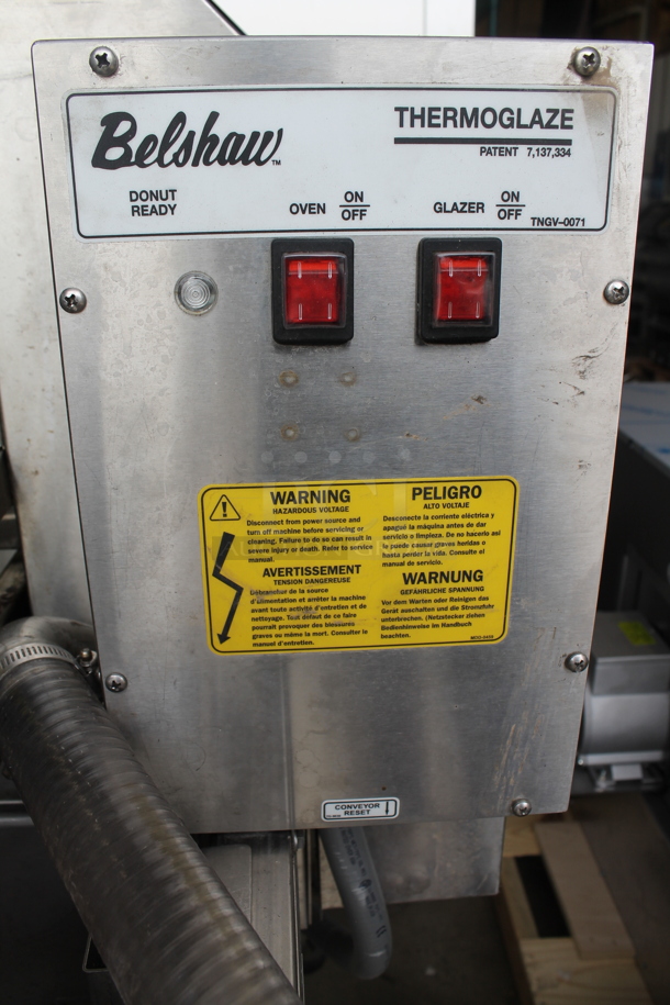 Belshaw Adamatic TG50 Stainless Steel Commercial Floor Style Thermoglaze Icing Machine on Commercial Casters. 208 Volts, 1 Phase.
 - Image 5 of 9