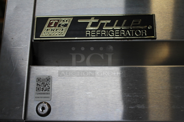 2013 True TG1R-1S ENERGY STAR Stainless Steel Commercial Single Door Reach In Cooler w/ Poly Coated Rack on Commercial Casters. 115 Volts, 1 Phase. Tested and Working! - Image 2 of 5