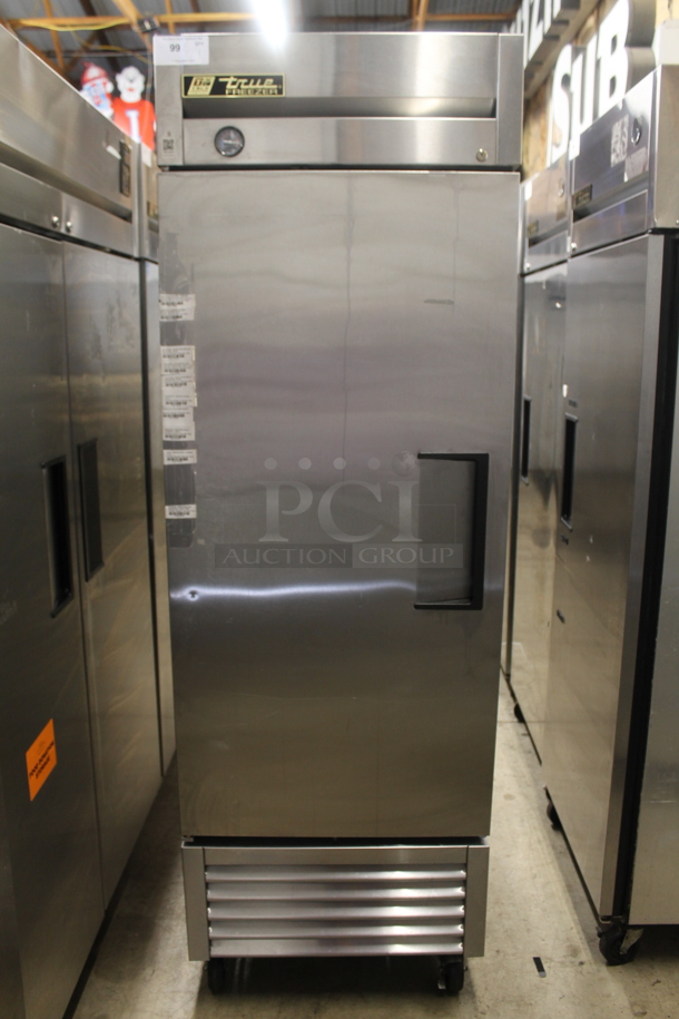 2013 True T-23F ENERGY STAR Stainless Steel Commercial Single Door Reach In Freezer w/ Poly Coated Racks on Commercial Casters. 115 Volts, 1 Phase. Tested and Working! - Image 1 of 4