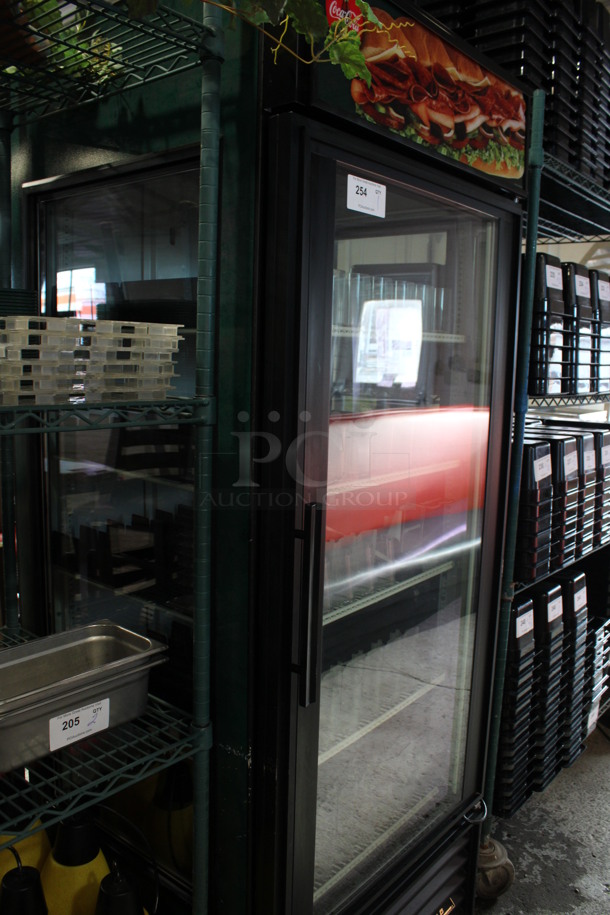 True Model GEM-26 Metal Commercial Single Door Reach In Cooler Merchandiser w/ Poly Coated Racks. 115 Volts, 1 Phase. 30x30x79. Tested and Working! - Image 7 of 7