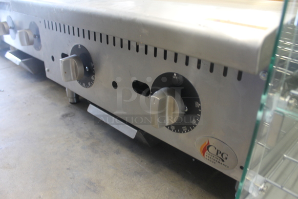 Cooking Performance Group CPG TGP-24 Stainless Steel Commercial Countertop Natural Gas Powered Charbroiler Grill. 60,000 BTU. - Image 4 of 5