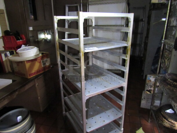 One Aluminum Speed Rack On Casters. 21X26X59