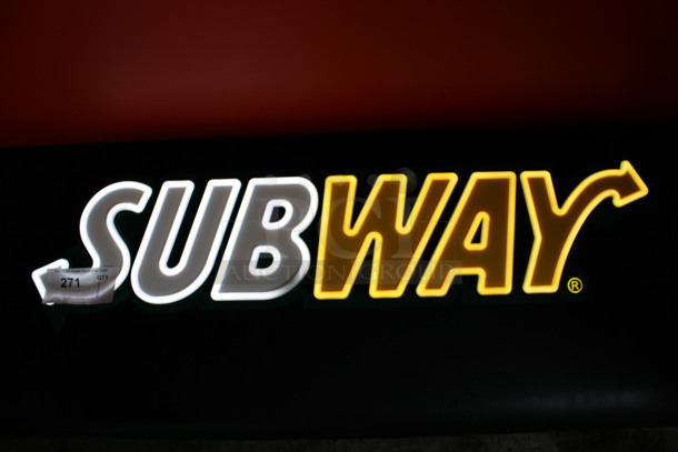 Subway Light Up Sign. 36x2.5x9. Tested and Working! - Image 2 of 6
