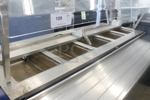 Vollrath P-44 Stainless Steel Commercial Electric Powered Buffet Station w/ Sneeze Guard on Commercial Casters. 208 Volts, 1 Phase.  - Image 4 of 7