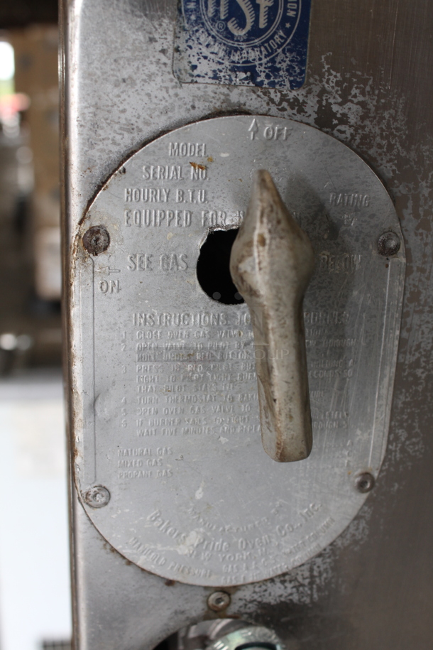 2 Bakers Pride Stainless Steel Commercial Propane Gas Powered Single Deck Pizza Ovens on Legs. Comes w/ Cooking Stones! 2 Times Your Bid! - Image 7 of 12