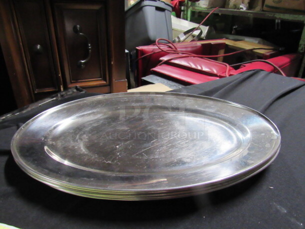 16X10.5 Stainless Steel Oval Serving Platter. 5XBID