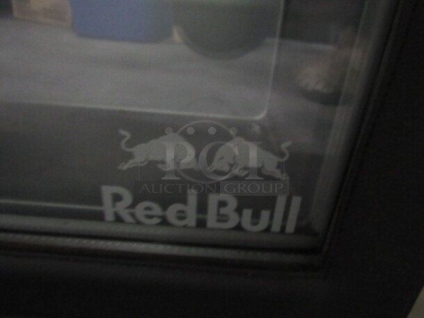 One Counter Top Vestfrost Red Bull Glass Door Cooler With 2 Racks, And Black Padded Cover. Model# VC206484016. 115 Volt. CLEAN!!!! - Image 4 of 4