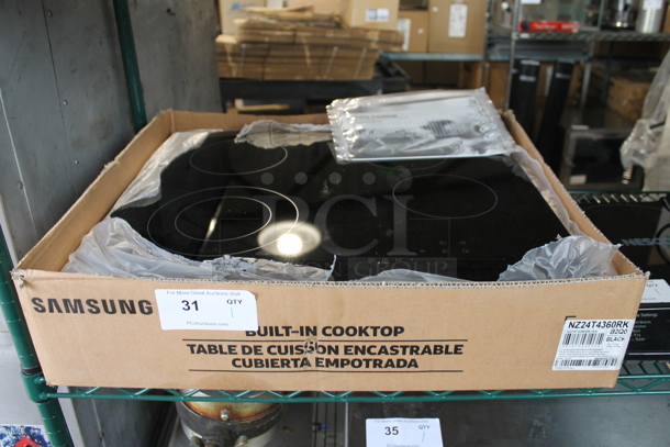 BRAND NEW IN BOX! 2022 Samsung NZ24T4360RK Metal Commercial Electric Powered Drop In 4 Burner Range. 208/240 Volts. - Image 1 of 8