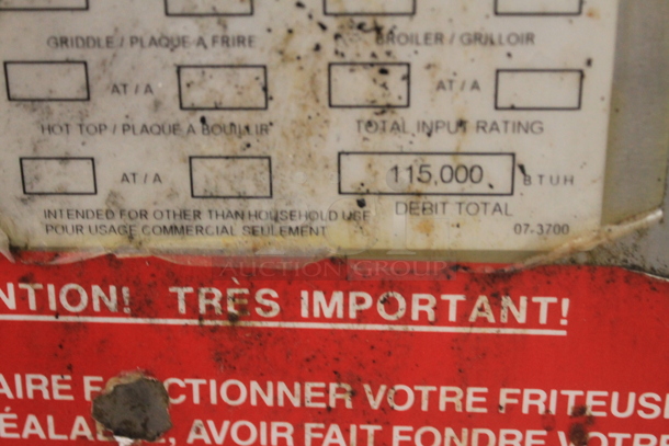 MKE FG-115 Stainless Steel Commercial Floor Style Natural Gas Powered Deep Fat Fryer w/ 2 Metal Fry Baskets. 115,000 BTU. - Image 8 of 8