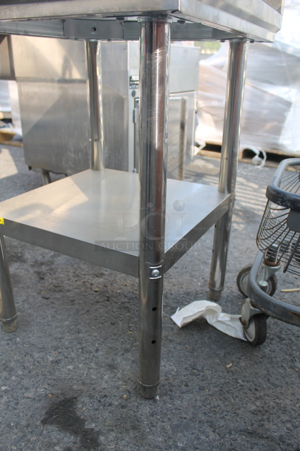Commercial Stainless Steel Equipment Stand With Undershelf on Galvanized Legs. - Image 4 of 4