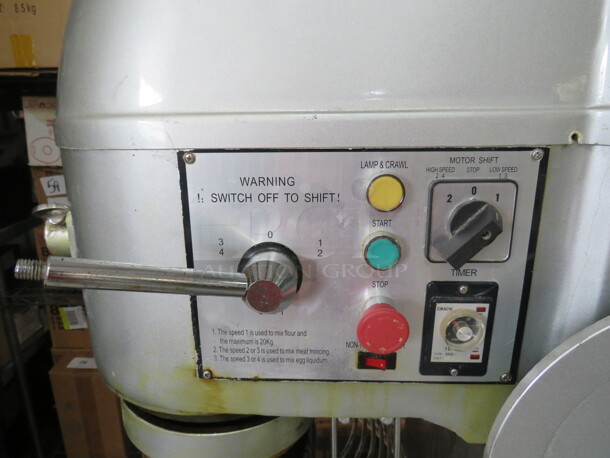 One Eurodib 60 Quart Dough Mixer With Bowl. Model# M60A. 220 Volt 3 Phase.  - Image 5 of 5