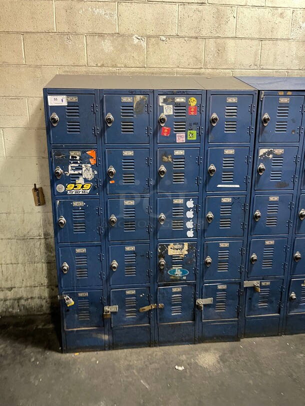 Commercial Employee Lockers Three-Wide Double-Tier School Lockers w/ Slope Top & Locks - Image 3 of 6