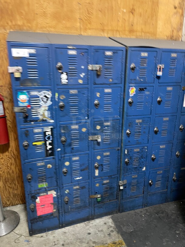 Commercial Employee Lockers Three-Wide Double-Tier School Lockers w/ Slope Top & Locks - Image 4 of 7