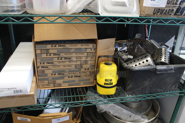 ALL ONE MONEY! Tier Lot of Various Items Including Filters and Stainless Steel Silverware Cups - Image 2 of 3