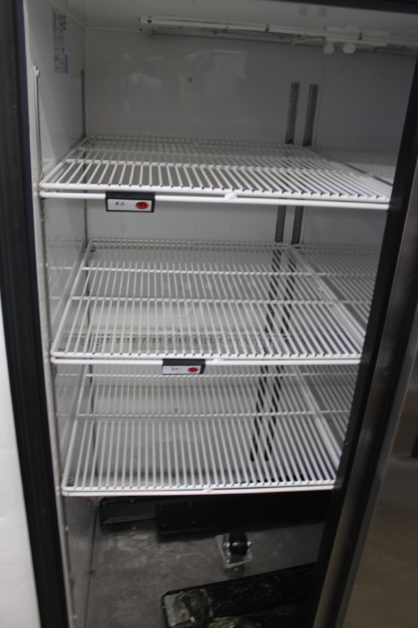 2013 True TG2R-2S ENERGY STAR Stainless Steel Commercial Two Door Reach In Cooler w/ Poly Coated Racks. Comes w/ Commercial Casters. 115 Volts, 1 Phase. Tested and Working! - Image 6 of 7